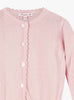 Confiture Cardigan Little Pretty Scalloped Edge Cardigan in Pale Pink