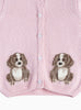 Confiture Cardigan Little Walter Puppy Cardigan in Pale Pink