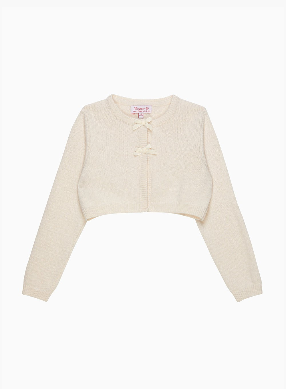 Confiture Cardigan Martha Velvet Bow Cropped Cardigan