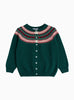 Confiture Cardigan Natasha Fair Isle Cardigan in Forest Green