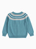 Confiture Cardigan Natasha Fair Isle Cardigan in Teal Green