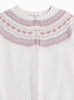 Confiture Cardigan Natasha Fair Isle Cardigan in Winter White