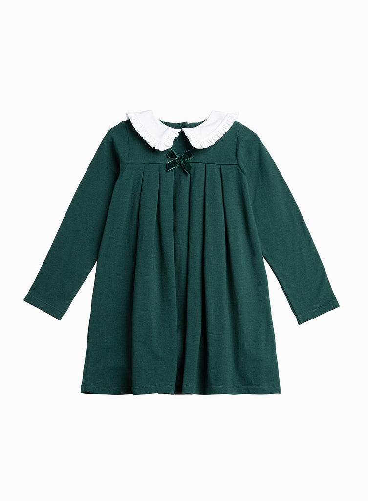 Girls Anna Jersey Dress in Green | Trotters