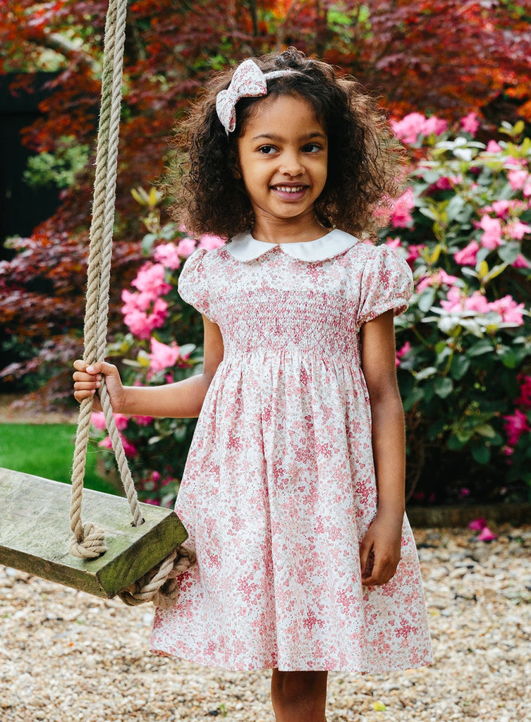 Confiture Dress Arabella Bloom Smocked Dress in Pink Floral