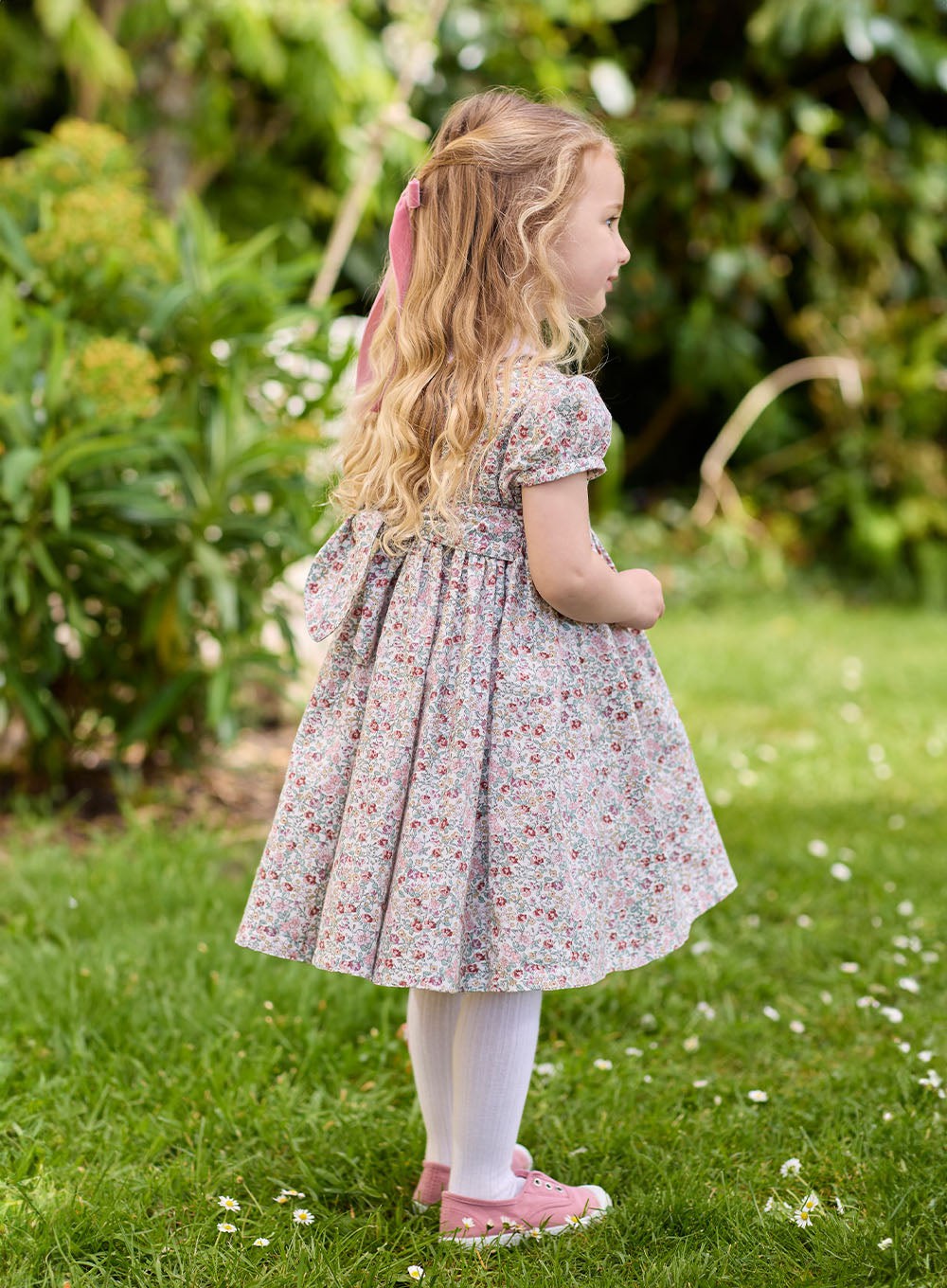 Confiture Dress Arabella Smocked Dress in Pink Floral