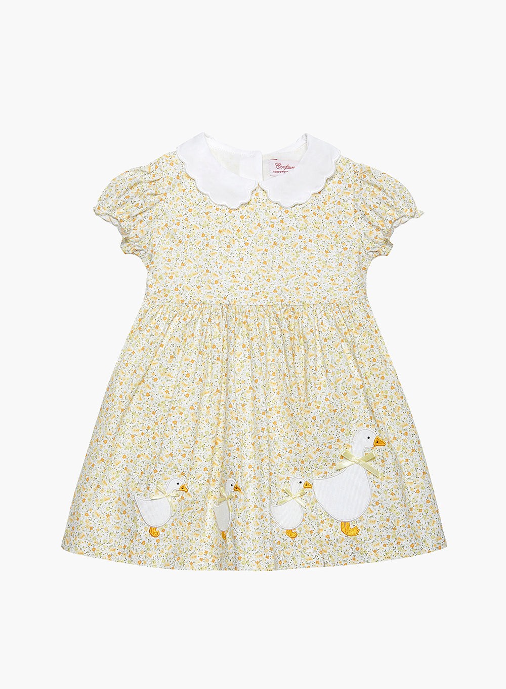 Confiture Baby Floral Petal Collar Duck Dress | Trotters London