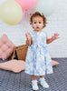 Confiture Dress Baby Maeva Bow Dress in Pale Blue Floral