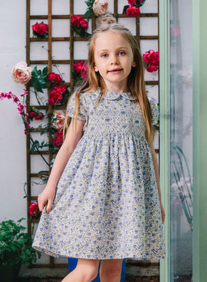 Confiture Dress Catherine Smocked Dress in Blue Rose