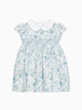 Confiture Dress Little Arabella Bloom Smocked Dress in Sea Blue Floral