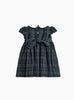 Confiture Dress Little Charlotte Smocked Dress in Navy Tartan