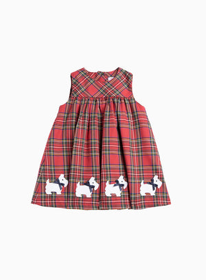 Confiture Dress Little Scottie Dog Tartan Pinafore