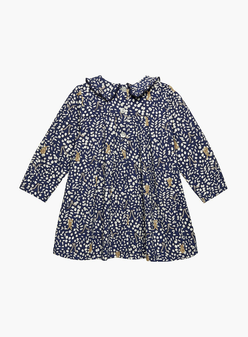 Confiture Dress Little Woodland Bunny Jersey Dress in Navy