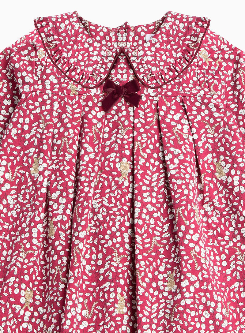 Confiture Dress Woodland Bunny Jersey Dress in Berry