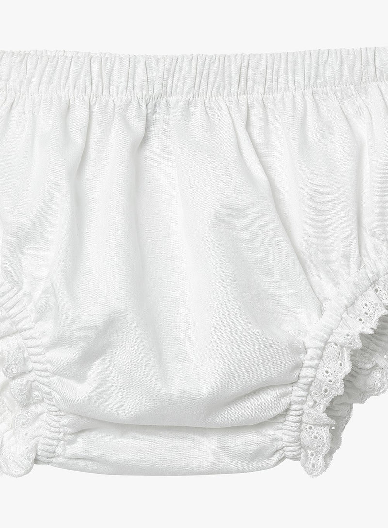 Confiture Knickers Baby Frilly Knickers in White