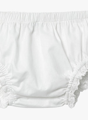 Confiture Knickers Baby Frilly Knickers in White