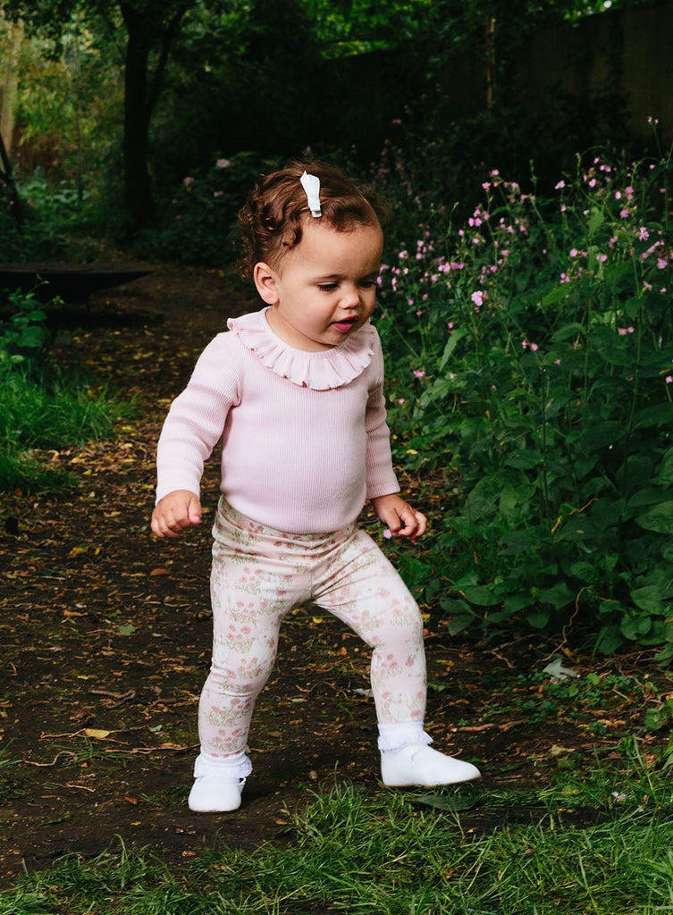 Confiture Leggings Little Fluffy Bunny Leggings in Pink