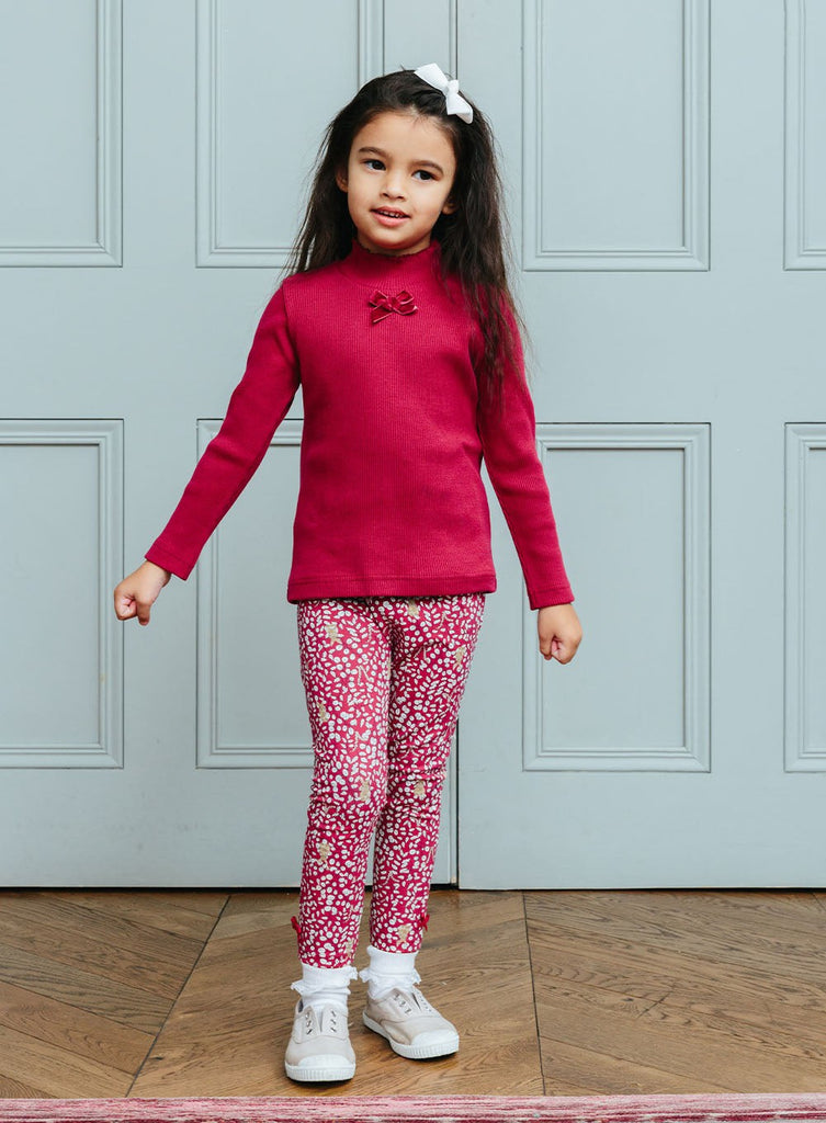 Confiture Leggings Woodland Bunny Leggings in Berry