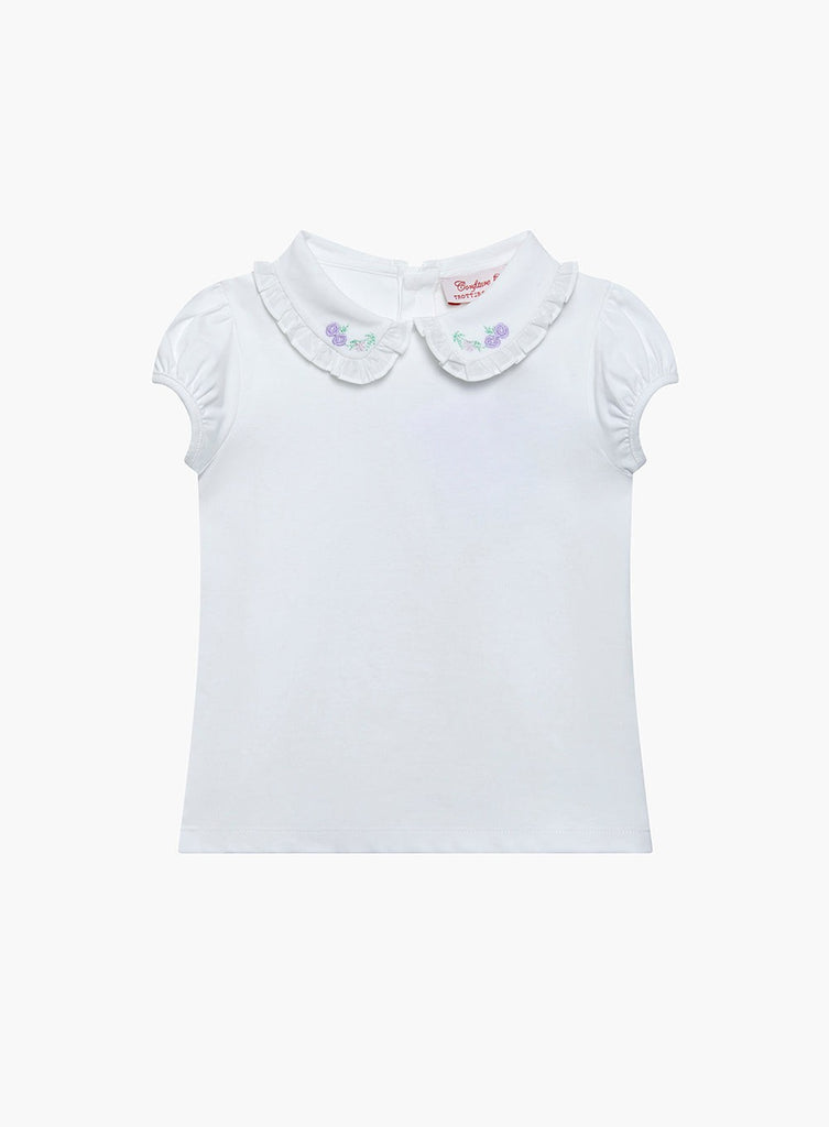Confiture Top Floral Embroidered Jersey Top