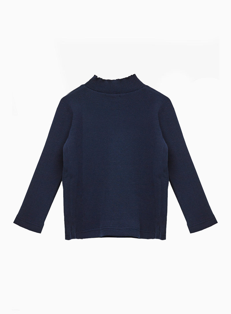 Confiture Top Grace Bow Jersey Top in Navy