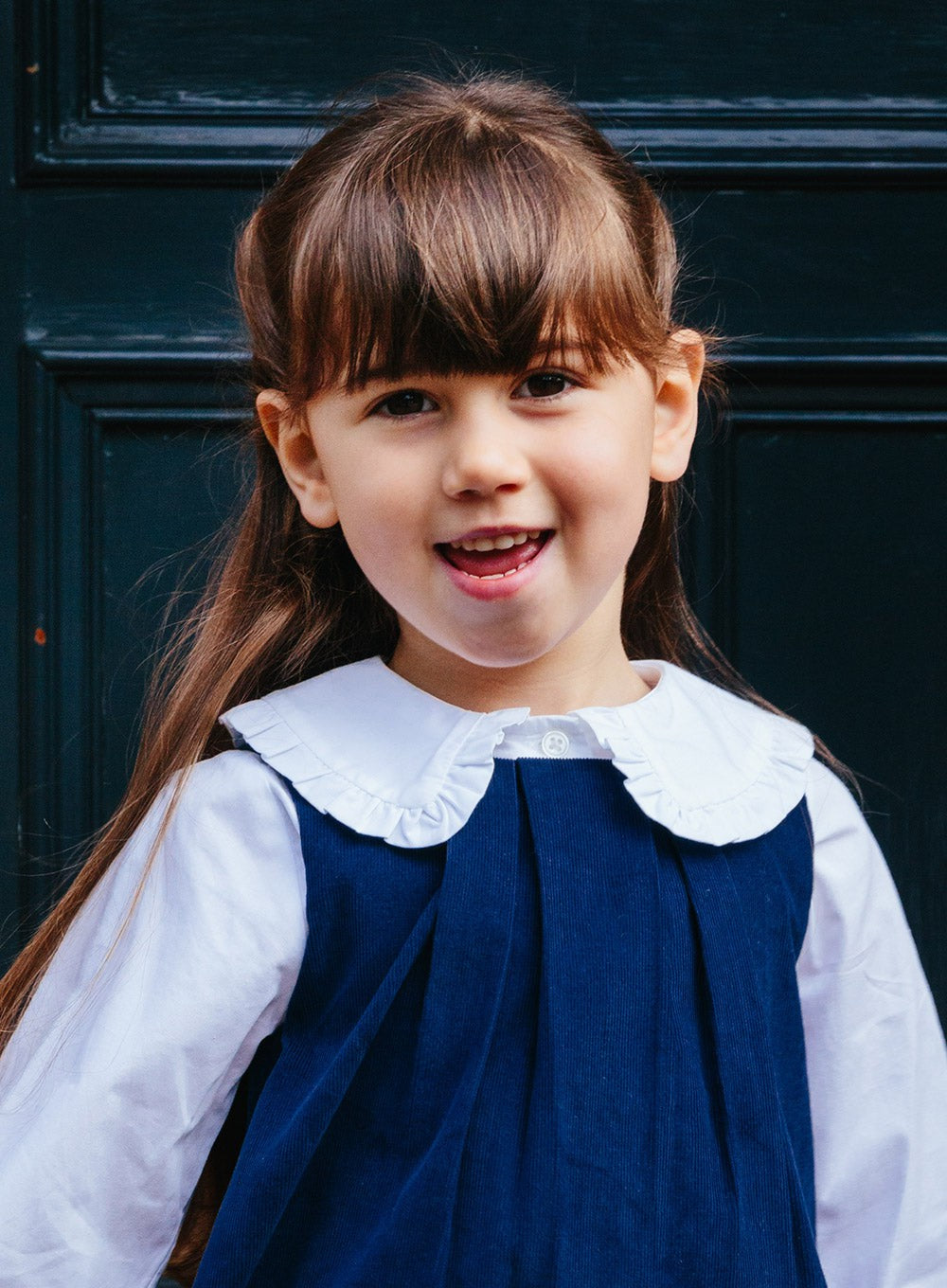 Girls Pie Crust Collar Blouse White Trotters London