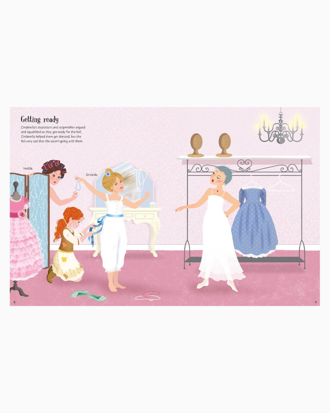 Usborne Book Usborne's Sticker Dolly Dressing Cinderlla