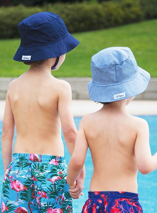 Flap Happy Sun Hat Flap Happy Crusher Hat in Chambray