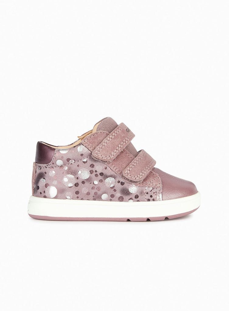 Geox Biglia Baby Girl Trainers in Dark Rose Trotters London