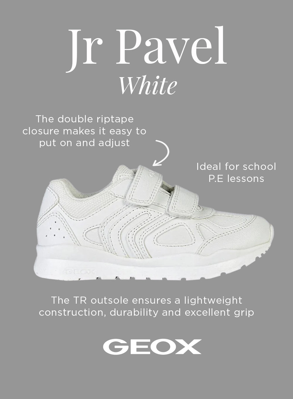 Geox Trainers Geox Jr Pavel Trainers in White