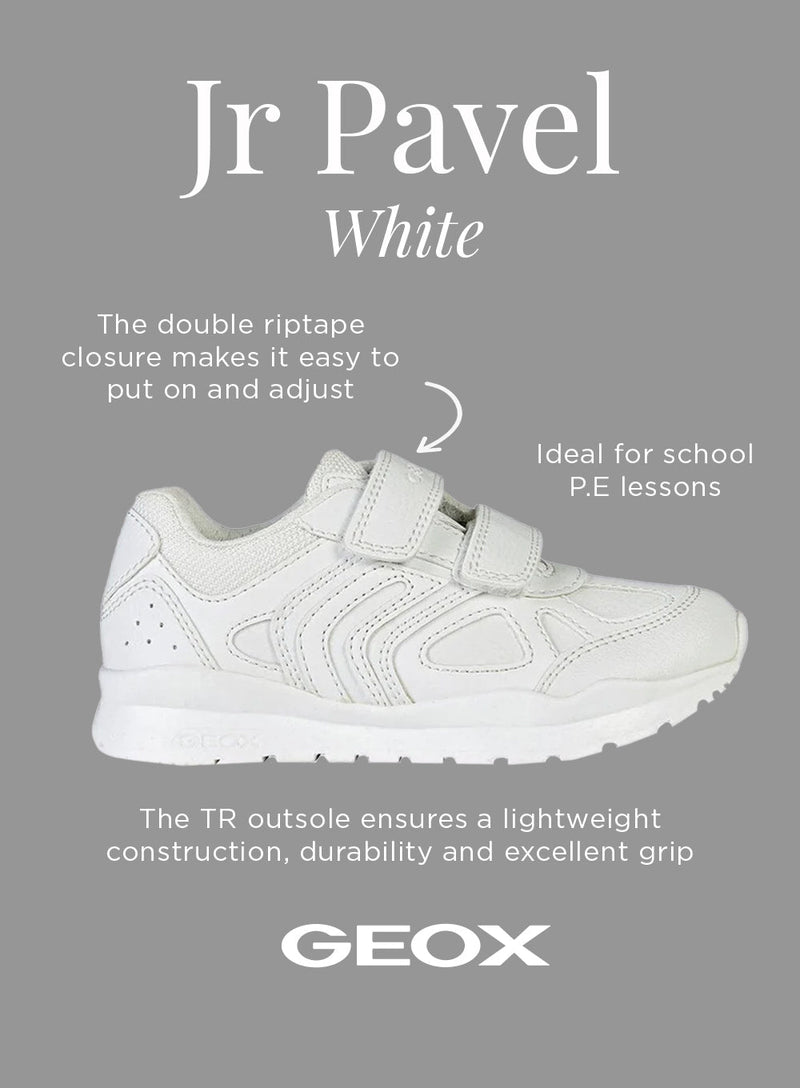 Geox Trainers Geox Jr Pavel Trainers in White