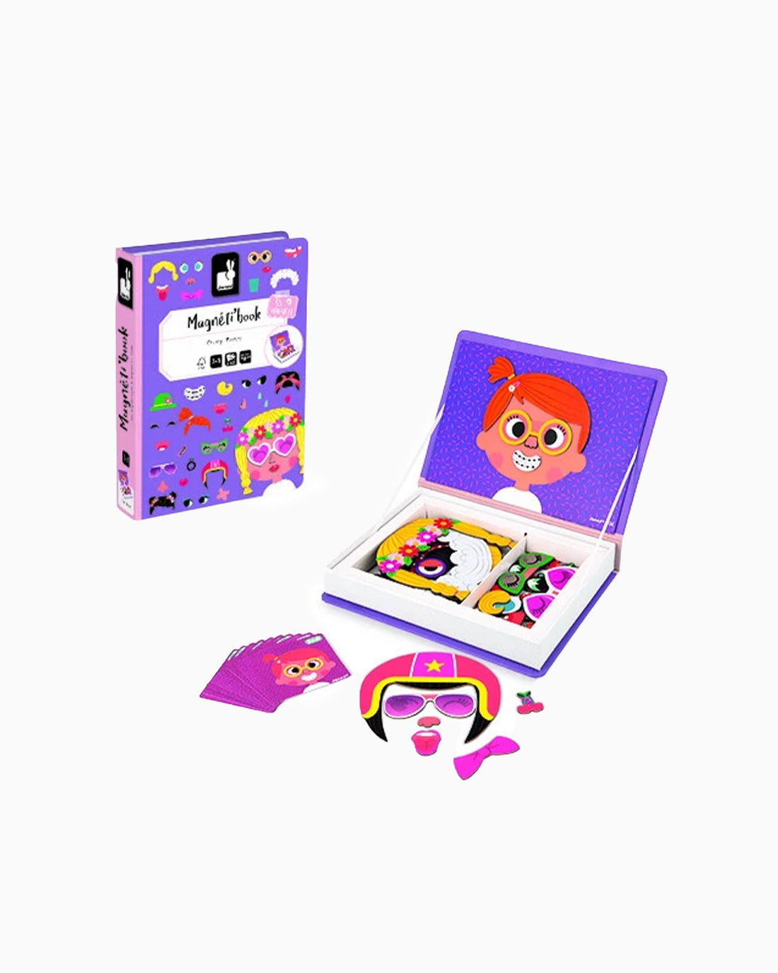 Janod Toy Magneti' Book Girl's Crazy Faces