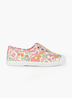 Hampton Canvas Canvas Shoes Hampton Canvas Plum Plimsolls in Coral Betsy