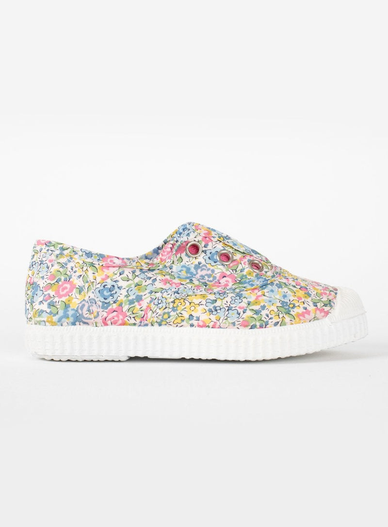 Hampton Canvas Canvas Shoes Hampton Canvas Plum Print Plimsolls in Emma & Georgina