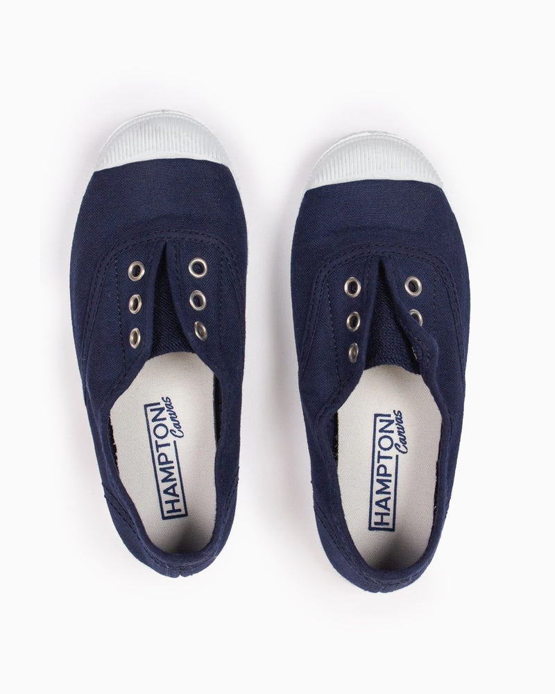 Hampton Canvas Canvas Shoes Hampton Canvas Plum Plimsolls in Navy
