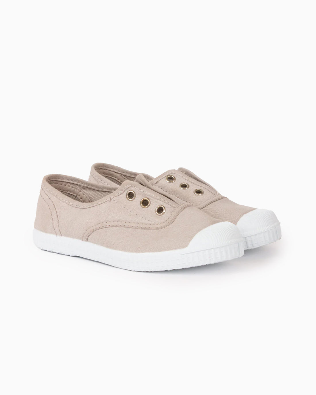 Hampton Canvas Canvas Shoes Hampton Canvas Plum Plimsolls in Putty