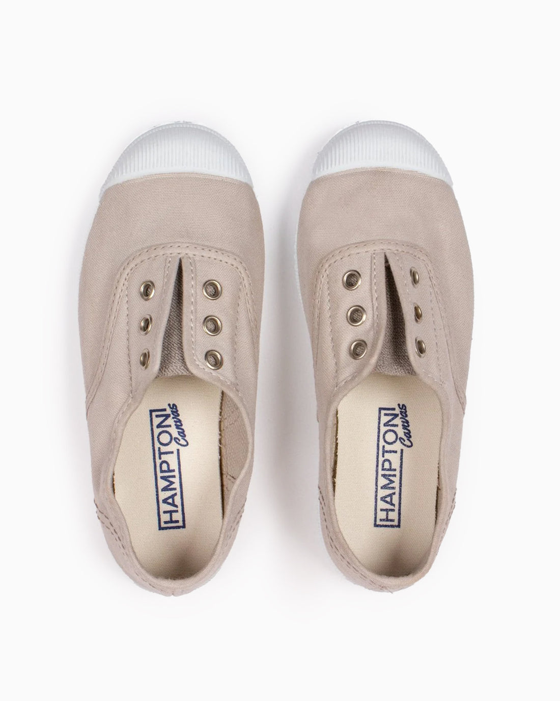 Hampton Canvas Canvas Shoes Hampton Canvas Plum Plimsolls in Putty