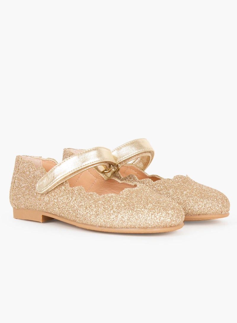 Hampton Classics Party Shoes Hampton Classics Lilly Party Shoes in Gold Sparkle