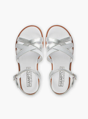 Hampton Classics Sandals Hampton Classics Matilda Sandals in White/Silver