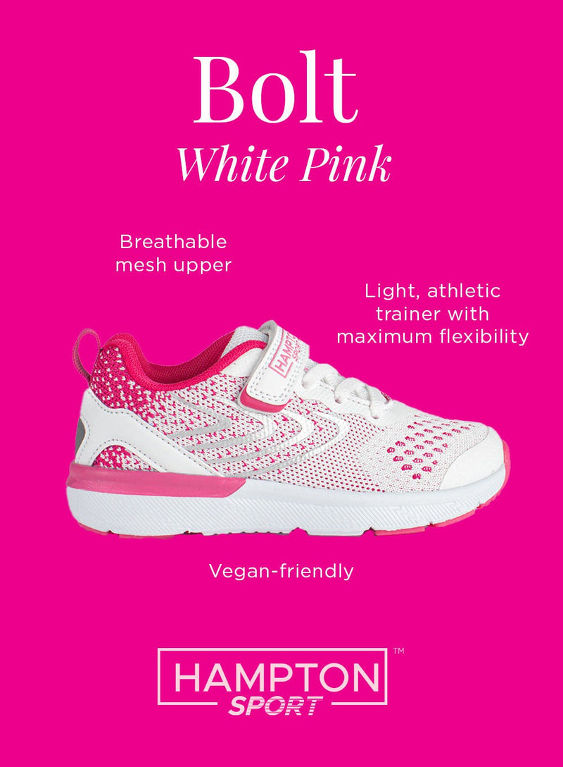 Hampton Sport Trainers Hampton Sport Bolt Trainers in White/Pink