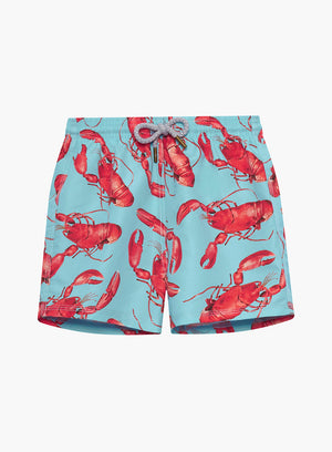 Hampton Swim Swimshorts Boys Swimshorts in Aqua Lobster