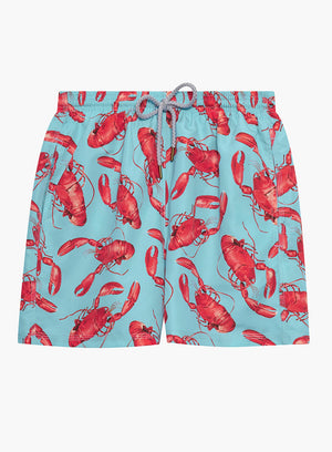 Hampton Swim Swimshorts Mens Daddy & Me  Swimshorts in Aqua Lobster