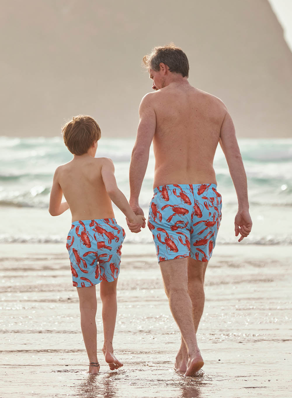 Hampton Swim Swimshorts Mens Daddy & Me  Swimshorts in Aqua Lobster