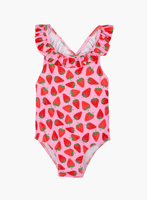 Hampton Swim Swimsuit Frill Swimsuit in Strawberry