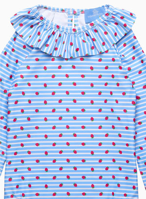 Hampton Swim Swimsuit Swimsuit in Blue Strawberry Stripe