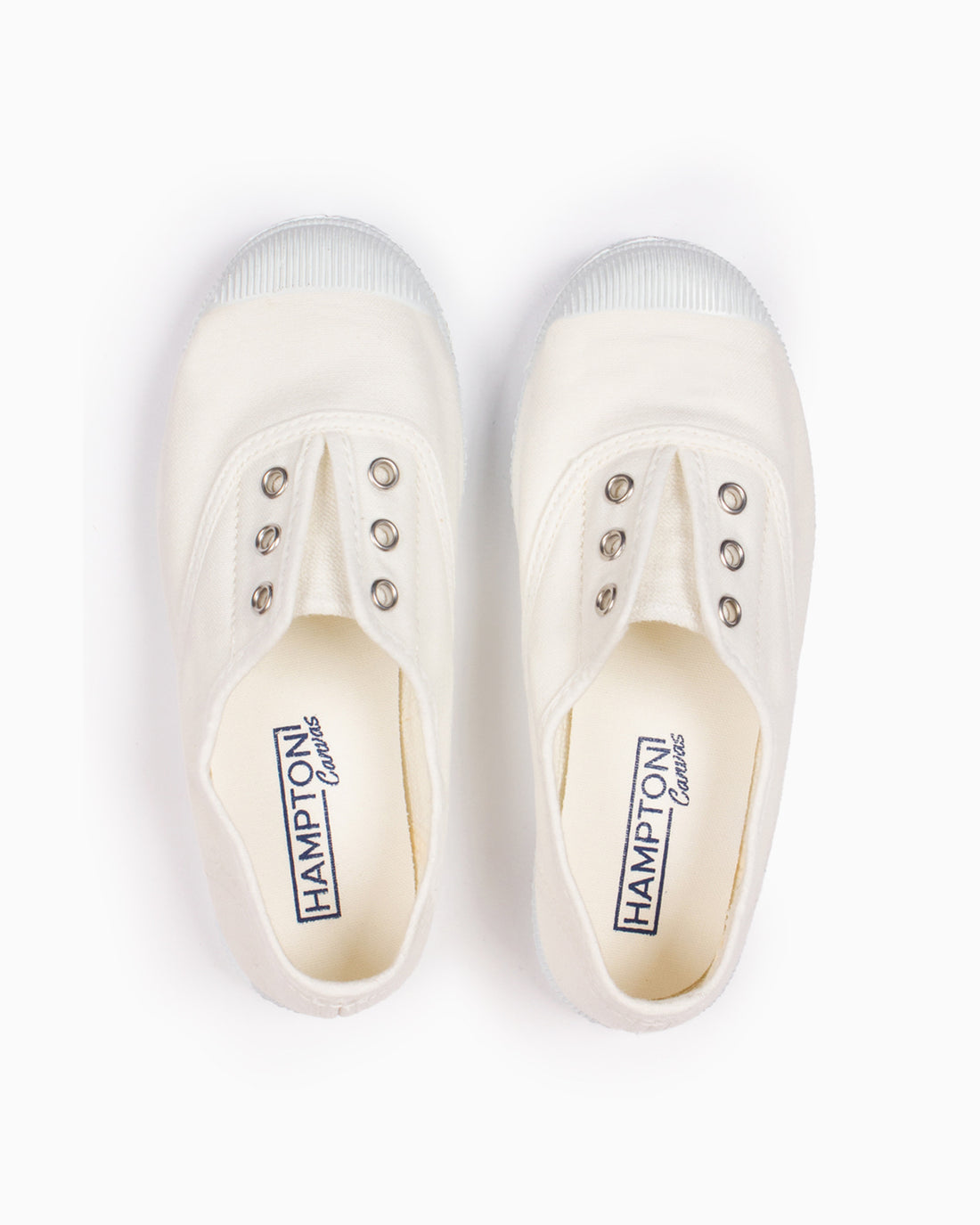Hampton Canvas Canvas Shoes Hampton Canvas Plum Plimsolls in White