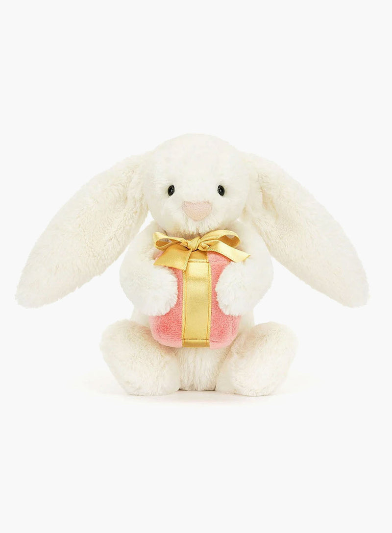 Jellycat Toy Jellycat Bashful Bunny with Present