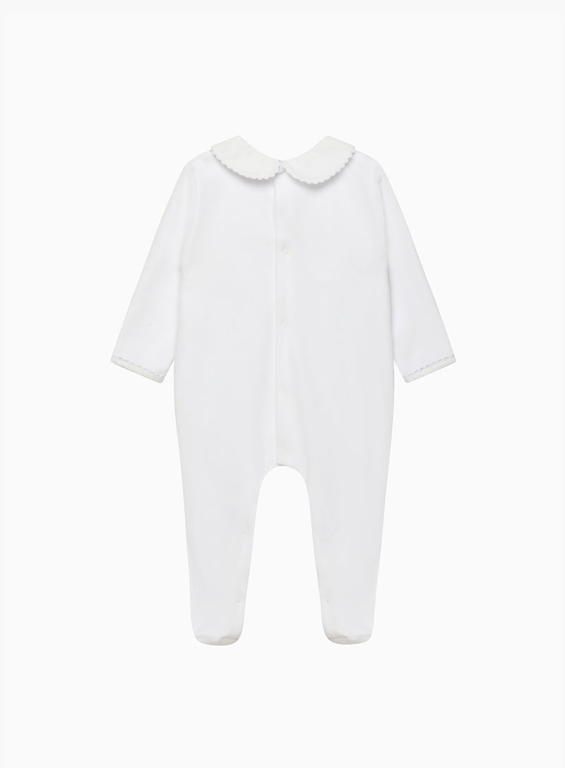 Lapinou All-in-One Baby Velour Dasher Smocked All-in-One