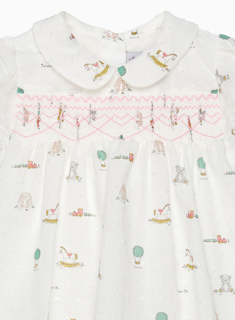 Lapinou Dress Baby Bunny & Friends Smocked Dress