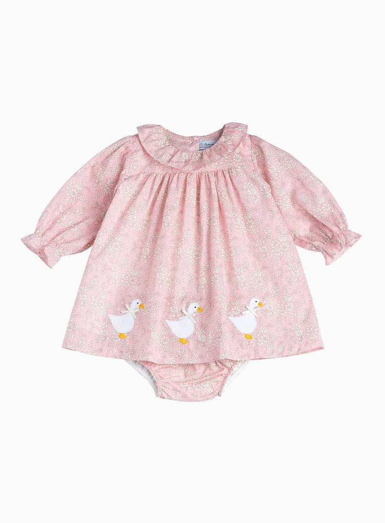 Lapinou Dress Little My First Duck Dress in Pink Capel