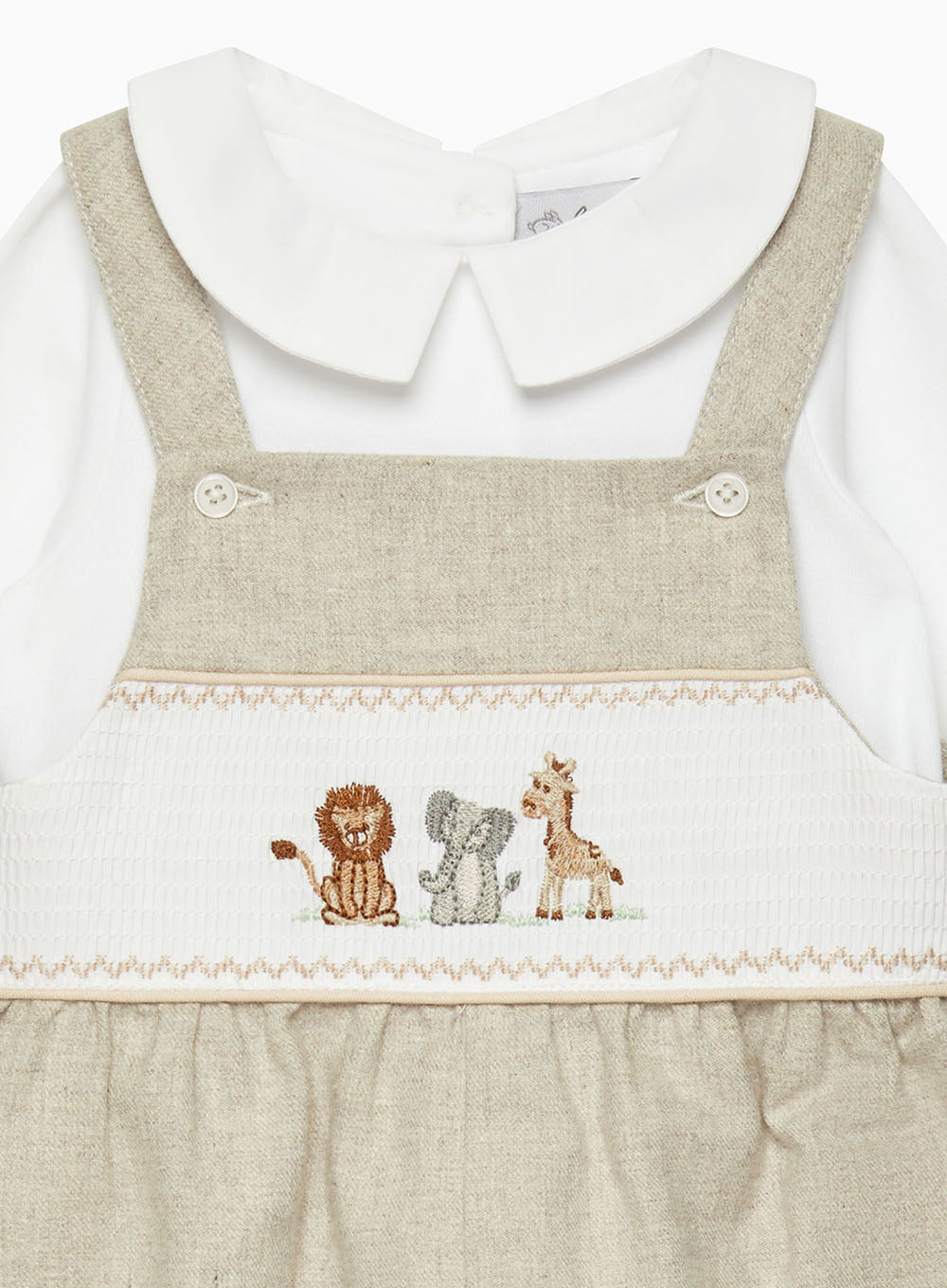 Lapinou Dungarees Baby Augustus & Friends Smocked Dungarees