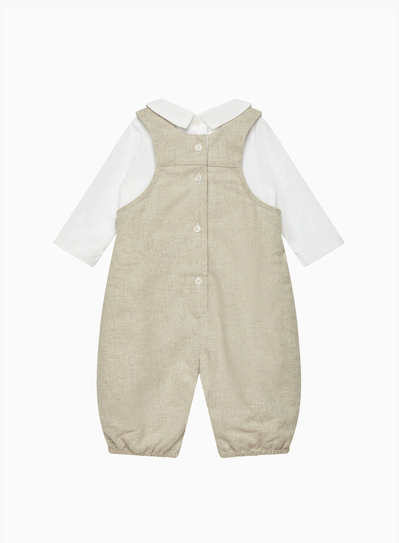 Lapinou Dungarees Baby Augustus & Friends Smocked Dungarees